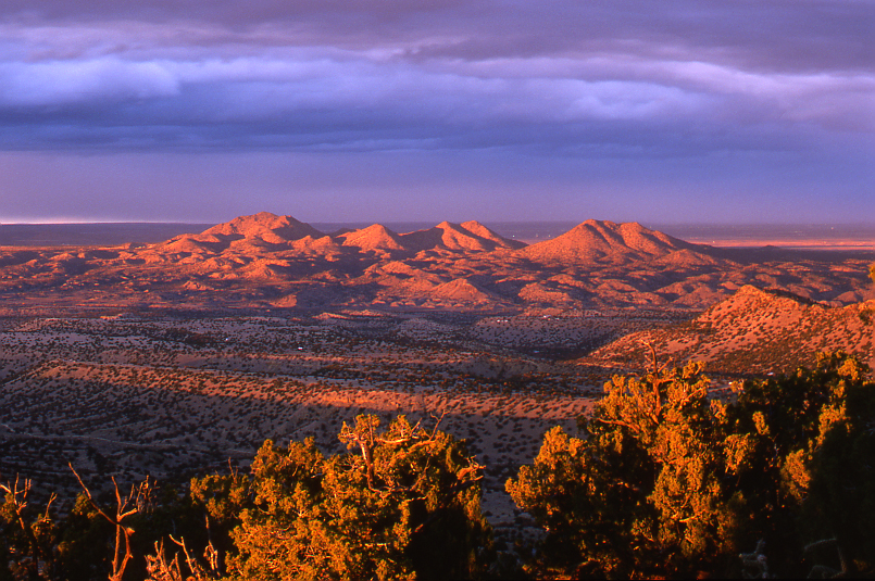 The Cerrillos Hills at Sunset